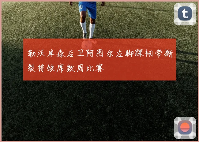 勒沃库森后卫阿图尔左脚踝韧带撕裂将缺席数周比赛